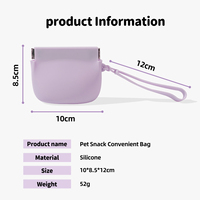 Pochette à friandises pour chien en silicone Roki, lavable, légère, écologique, portable, imperméable, capacité de 200 g, sac à nourriture, collation de voyage