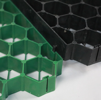 Grilles de renforcement alvéolaires en plastique HDPE pour pelouses et parkings, épaisseur personnalisable