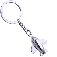 Porte-clés en alliage de zinc style dessin animé, avion de chasse, avion de guerre, hélicoptère, porte-clés unique