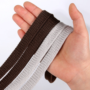 1.5cm Widened Single-layer Black Gray <strong>Brown</strong> Solid Color Flat <strong>Shoelace</strong> for Casual Shoes - Product Image 2