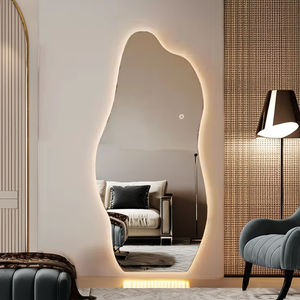 Specchio irregolare decorativo per la casa <span class=keywords><strong>Vintage</strong></span> moderno a corpo intero per la camera da letto ondulato <span class=keywords><strong>senza</strong></span> <span class=keywords><strong>cornice</strong></span> a LED specchio da parete - Product Image 3