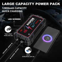 NCFKOS Hotselling 1500A Courant de crête 8000MAh Batterie AVAPOW A07 Démarreur de voiture adapté à tous les véhicules 12V