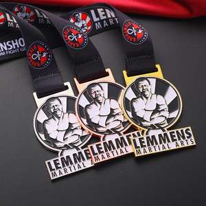 Medallas de Metal de Alta Calidad con Diseño Personalizado en 3D, Personaje de Entrenador de Karate, Medallas de Oro, Plata y Cobre para Judo, Jiu Jitsu y Taekwondo - Product Image 6