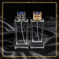 Flacons de parfum carrés en verre faits à la main de style égyptien vintage, 50 ml, 100 ml, 30 ml, pour emballage de diffuseur