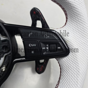 Volante Deportivo de Cuero con LED y Fibra de Carbono Forjada para Audi B9 B8 C8 A4 A6 A7 R8 TT RS A8 Q7, Venta Directa de Fábrica - Product Image 5