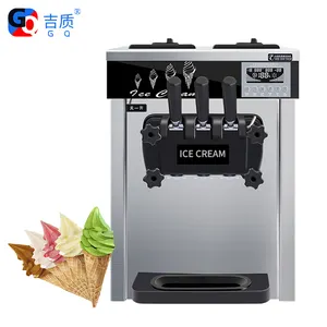 GQ-618CTB commercial table top three flavors with air pump stainless steel soft serve ice cream machine for sale
