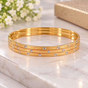 24K Gold Bangle 14.80 Gram Handmade Fancy Gold Bangle for Women Wedding Function Traditional <b>Indian</b> <b>Jewellery</b> - Product Image 1