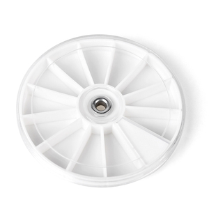 Roue de rangement transparente circulaire de 8 cm pour nail art, organisateur de strass en plastique à 12 compartiments pour accessoires de manucure DIY - Product Image 2