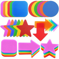 Autocollants de marquage de tapis colorés en gros pour l'éducation des enfants, autocollants de positionnement ronds pour tapis avec attaches auto-agrippantes