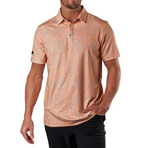 เสื้อโปโลลายดอกไม้สไตล์วินเทจสำหรับผู้ชายรุ่นจูเนียร์ สีแดง ขาว น้ำเงิน  โลโก้แบบกำหนดเอง  ทรงหลวมใส่สบาย  เหมาะสำหรับกีฬากอล์ฟ สีขาว - Product Image 1