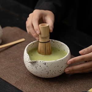 Ensemble cadeau matcha en céramique mouchetée personnalisé de 4 pièces, kit de cérémonie du thé japonais pour les amateurs de thé - Product Image 4