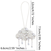 Exquis à la mode dames verre perlé sac breloques fabriqués à la main perle de rocaille étoile lune nuage goutte de pluie léger écologique