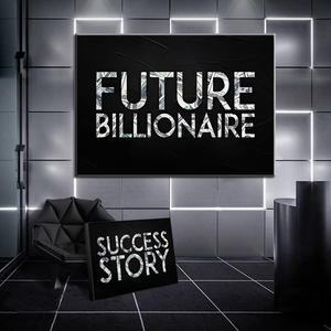 Histoire de succès, futur millionnaire, citations inspirantes, peinture sur toile, affiches et impressions sur l'argent, art mural, décoration de la maison et du bureau - Product Image 3