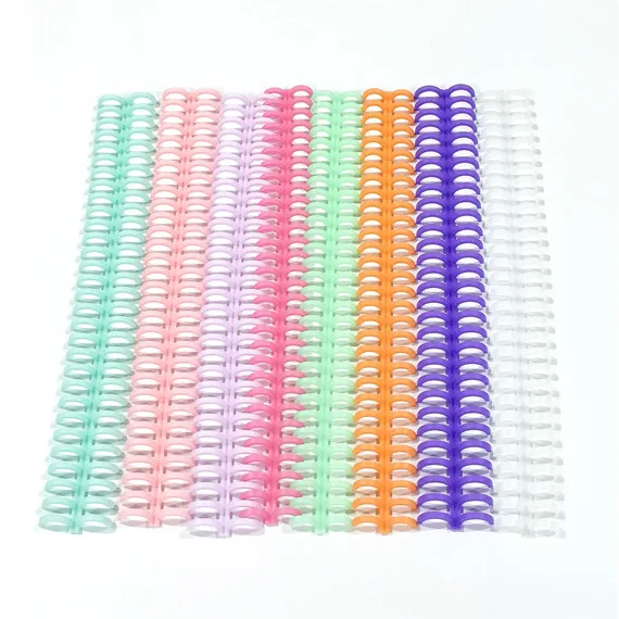 30 hole loose-leaf ring A4 plastic binder open button B5 binding strip 20 hole binding ring A5 color spot