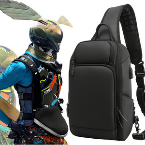 Custom Logo Men's PU PVC Waterproof Fashionable Business Casual Carry-On Outdoor Mobile Phone <b>Shoulder</b> Crossbody <b>Bag</b> Messenger - Product Image 2