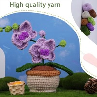 Kit de crochet écologique pour débutants pour plantes en pot, artisanat textile, décoration de la maison, cadeau fait main