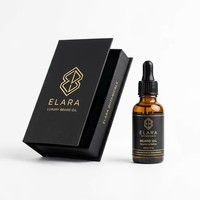 Boîtes d'emballage rigides haut de gamme pour huile à barbe, en carton recyclable, pour flacons en verre de 30 ml et 50 ml, personnalisables, vente en gros
