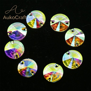 Piedras de Resina con Corte Rivoli Firstones Sparkle, Cristales AB Planos para Coser, Decoración de Joyería y Ropa - Product Image 3