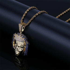 Nouvelle Arrivée Offre Spéciale Hip Hop Or Argent Pendentif Xxxtentacion <span class=keywords><strong>Rappeur</strong></span> Avatar Pendentif Collier - Product Image 3