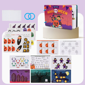 Nouveau <span class=keywords><strong>livre</strong></span> d'autocollants silencieux pour enfants sur le thème d'Halloween et de Noël, best-seller, pour le développement intellectuel - Product Image 4