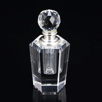 Botol Parfum Kaca Bening Bentuk Heksagonal 3ml Desain Baru, Botol Parfum Attar Isi Ulang untuk Minyak Atsiri dan Wewangian
