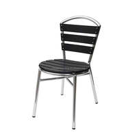 Chaise de salle à manger en bois, en plastique, sans bras, en aluminium, anti-rouille, étanche, pour restaurant, café, bistro