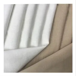 Wholesale plain bamboo woven cotton and linen stretch blended clothing fabric