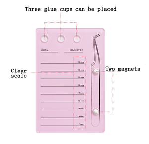 Acrylic Eyelash Tile Tray Organizer Magnetic Lash Extension Storage <b>Bracket</b> with Tweezer Slot - Product Image 6