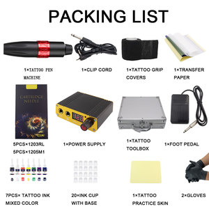 Kit de Máquina de Tatuar Rotativa con Interfaz RCA, Pluma con Agujas de Cartucho y Fuente de Alimentación para Uso en Tatuajes Corporales - Product Image 2