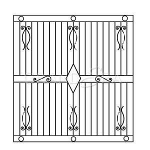 Thời trang Đơn Giản Hiện Đại Cửa Sổ Sắt Nướng Thiết Kế - Product Image 1