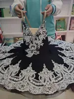 Robe de ballerine pour femme, robe de danse avec nœud en strass, jupe en tulle, manches courtes, robe de princesse pour performance