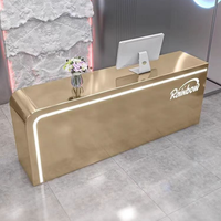 Comptoir de réception au design moderne, finition laquée brillante, pour caisse enregistreuse, salon de beauté, salon de coiffure, restaurant
