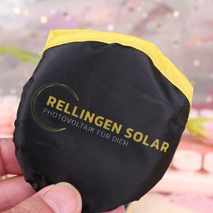Éventail pliant rond en nylon souple imprimé sur mesure avec pochette et impression UV, disque volant pliable avec logo personnalisé - Product Image 3