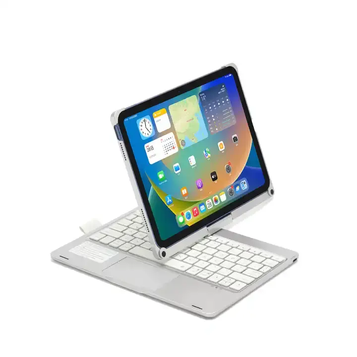 360 độ xoay bàn phím không dây Trường hợp với touchpad cho iPad 10.9 11inch 12.9 inch thế hệ thứ 10 2023 xu hướng máy tính bảng có dây