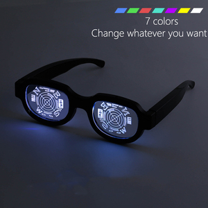 Partagas moda <span class=keywords><strong>Anime</strong></span> LED luz baile fiesta Halloween Navidad rectángulo gafas de sol anteojos Unisex para hombres <span class=keywords><strong>mujeres</strong></span> - Product Image 2