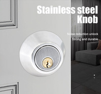 Cylindre de serrure de confidentialité en alliage de zinc pour chambre à coucher, installation facile, design moderne pour porte de maison ou de bureau