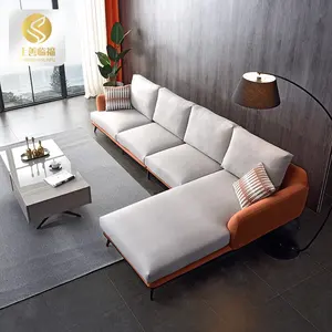 Orange Ecke couch technische Stoffe Schnitts ofa für Wohnzimmer