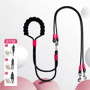 Correa Doble para Perros, Ajustable, de Nailon, Manos Libres, Antienredos, con Logotipo Personalizado, para 2 Perros, para Correr y Pasear - Product Image 1