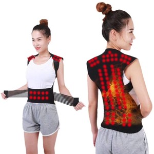 Gilet thermique avec ceinture chauffante, soutien de massage par traction magnétique pour la protection du dos et des épaules, taille adulte - Product Image 3