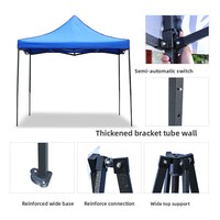 Carpa de exhibición comercial personalizada de 3x3 m, resistente, con estructura de aluminio robusta y toldo de Oxford 600D