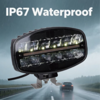 Phare de travail LED Euro 72W pour camionnette, pare-chocs tout-terrain, feux de brouillard et de conduite, avec signal DRL