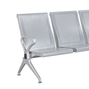 Silla de espera Ou He, fila 3, 3 asientos, metálica, para aeropuerto, hospital, banco, con reposabrazos - Product Image 2