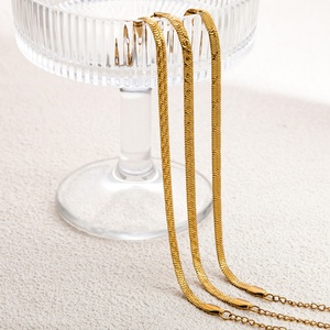 18K Gold High-End Stainless Steel Versatile Retro <b>Titanium</b> Steel Bracelet No Fading Simple Fashion <b>Chain</b> Link Bracelets - Product Image 1