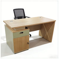 Bureau de travail moderne, durable et simple avec tiroir en bois et serrure pour un usage domestique, ordinateur de bureau, étude, écriture, chambre à coucher