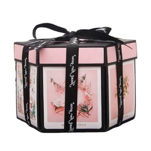 Emballage alimentaire en PVC de luxe, logo personnalisé, plastique et papier, boîte à gâteau transparente ronde carrée haute rose pour animaux de compagnie, boîte d'anniversaire - Product Image 1