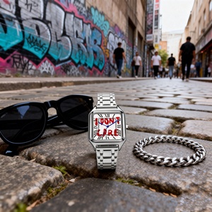 Reloj de Cuarzo para Hombre, Moderno y a la Moda, Reloj IDONT CARE, Resistente al Agua 3ATM, Reloj Digital Romano para Hombre - Product Image 2