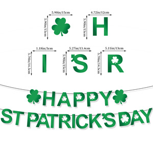 Décoration de la Saint-Patrick Ensemble de drapeaux de ballons Thème irlandais Lucky <span class=keywords><strong>Grass</strong></span> Cake Plugin Festival irlandais <span class=keywords><strong>HAPPY</strong></span> ST PATRICK'S DAY - Product Image 5