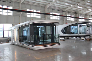 2024 de fábrica de un solo piso, 20 pies, 40 pies, casa de acero prefabricada, Apple Pod cápsula espacial, oficina, Hotel, Panel sándwich - Product Image 3