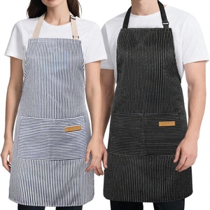 Tabliers de cuisine classiques sans manches pour femmes et hommes, avec 2 poches, résistants à l'huile, sangle de cou réglable, longs – Service OEM en gros - Product Image 6