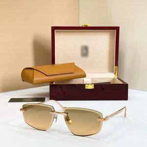Lunettes de soleil rétro 2026 pour femmes, de marque, design tendance, sans monture, verres dégradés, lunettes sans cadre pour dames - Product Image 1